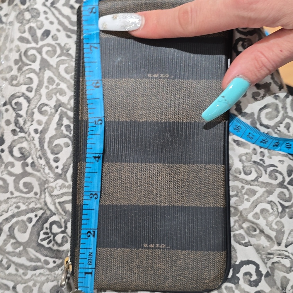 Fendi Black and Brown Striped Pouch - Picture 15 of 16
